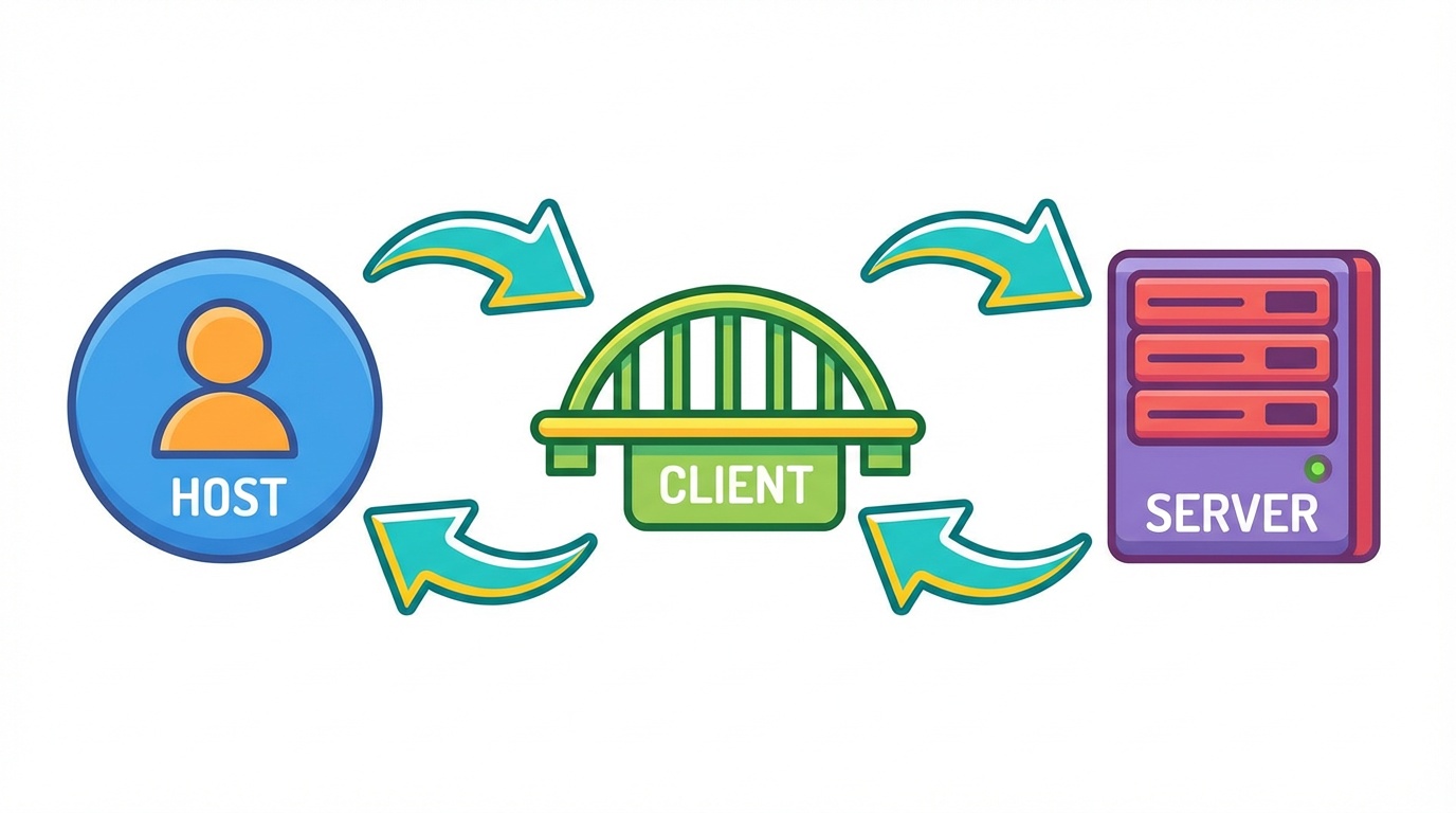 How MCP works: the Host, Client, and Server model
